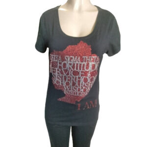 Delta sigma theta tshirt crystal xl